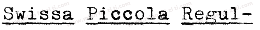 Swissa Piccola Regul字体转换